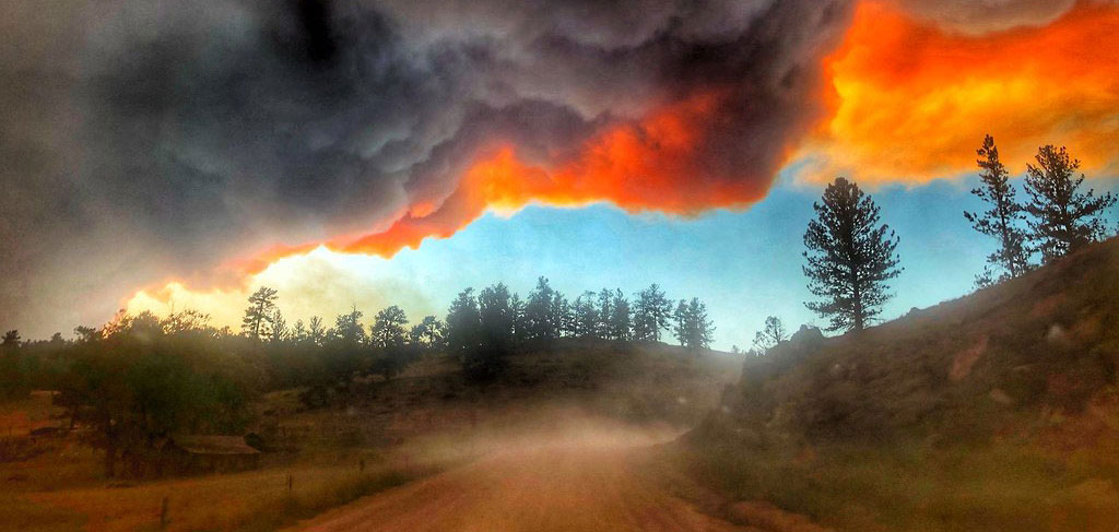 The 2020 Cameron Peak Fire in Colorado, the largest wildfire in the state’s history. Credit: Phil Millette, National Interagency Fire Center