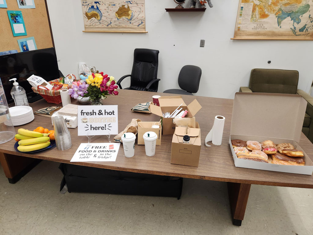 Food and beverage were available during the California State University, Fullerton AAG 2023 node of events.