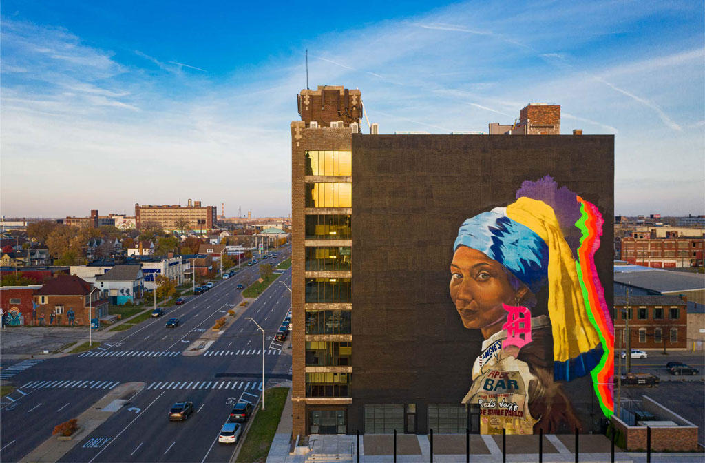 Girl with the D Earring mural; Source: Zoyes Creative