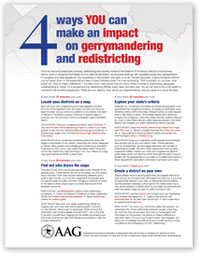 Image of AAG's Redistricting impact flyer
