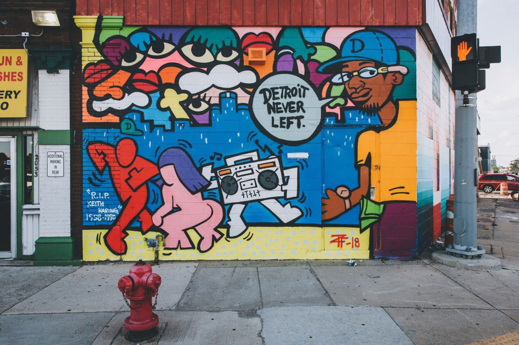 “Detroit Never Left” mural; Courtesy Sheefy McFly’s website