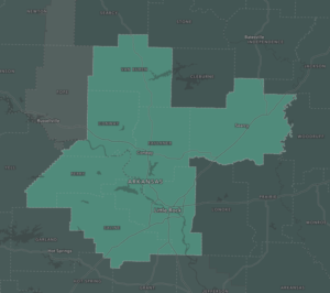 Arkansas’ 2nd District has a compactness score of .24 (national average was .18).