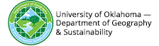 University of Oklahoma Department of Geography & Environmental Sustainability logo